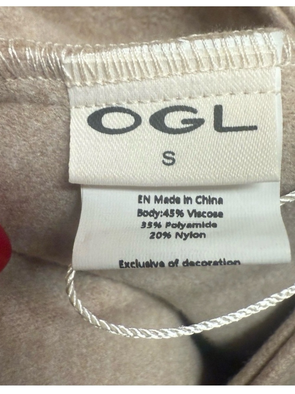 OGL CashSoft Oatmeal Flared Maxi Skirt L Wool Like Knit Minimalist Quiet Luxury - Picture 10 of 12